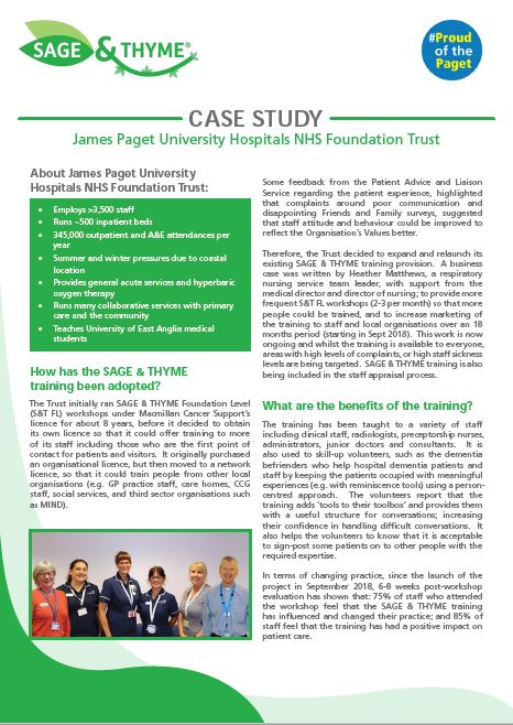 James Paget University Hospital case study image