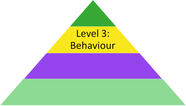 Kirkpatrick pyramid level 3 - behaviour