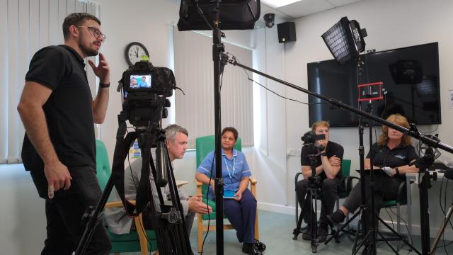 Filming actors